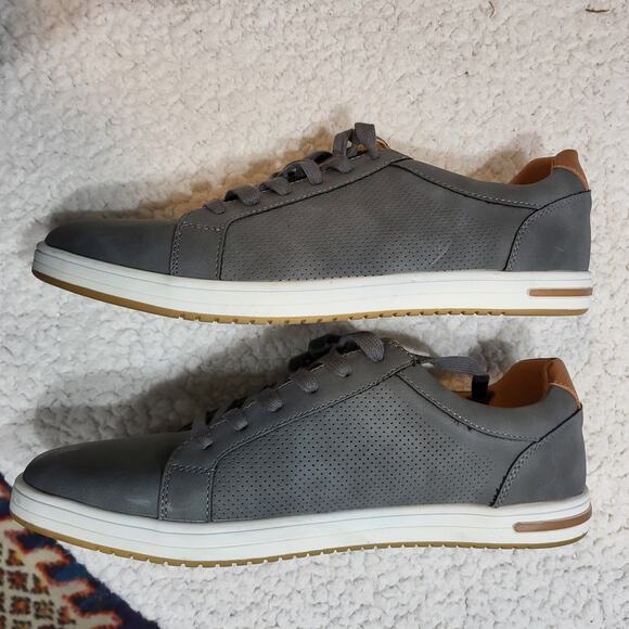 NEW Dune London Tezzy Suede Sneaker Grey Men's size 10 - Picture 2 of 7